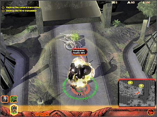 Just as before, you will have to be ready in order to repel all surprise attacks - Mission 3 - part 2 - Hierarchy - Universe at War: Earth Assault - Game Guide and Walkthrough