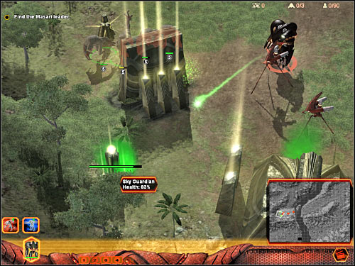 You will probably notice that there are Sky Guardian turrets in this area - Mission 5 - part 2 - Hierarchy - Universe at War: Earth Assault - Game Guide and Walkthrough