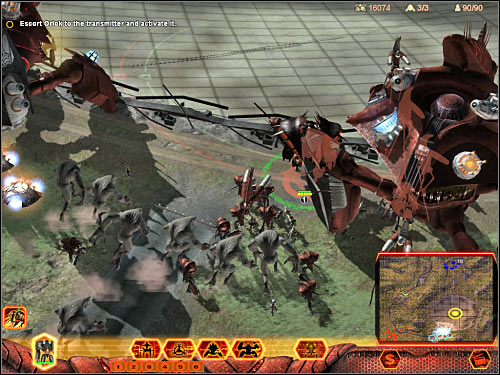 I guess you won't be surprised by the fact that your enemy will also have three Walkers at his disposal - Mission 6 - part 2 - Hierarchy - Universe at War: Earth Assault - Game Guide and Walkthrough