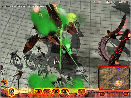 Third objective: Keep Orlok near the transmitter for two minutes - Mission 6 - part 2 - Hierarchy - Universe at War: Earth Assault - Game Guide and Walkthrough