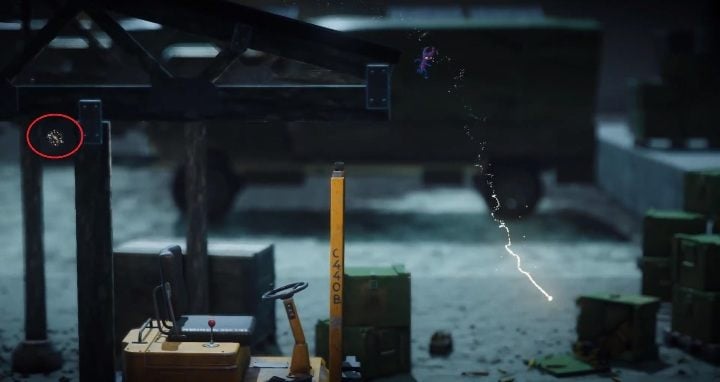 This secret is hidden behind the forklift truck. - Unravel 2: Is That All There Is Secrets and Collectibles - Unravel 2: Secrets and collectibles - Unravel 2 Game Guide