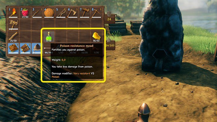 When the fermentation is over, you will receive 6 pieces of Poison resistance mead - Valheim: Poison resistance - how to obtain it? - Exploration and survival - Valheim Guide