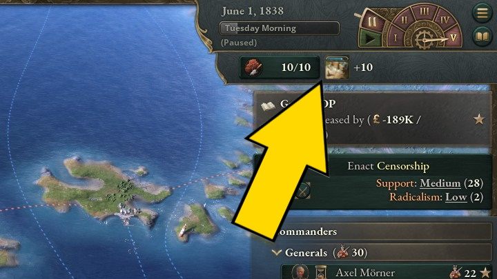 You'll also find the current build queue here as well - Victoria 3: Game interface - Basics - Victoria 3 Guide