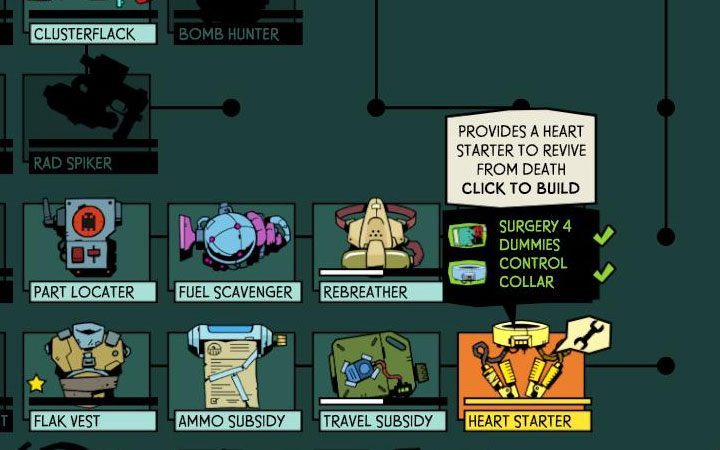 Unfortunately, Heart Starters are not available by default, and to change this, you need to purchase the Heart Starter project (see the picture) - How to get a Heart Starter in Void Bastards? - FAQ - Void Bastards Guide and Tips