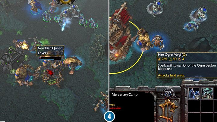 The Nerubian Queen is a powerful enemy, but she cant avoid the Storm Bolt - one of Muradins stunning abilities. Recruit more soldiers in the next mercenary camp. - Dissension | Warcraft III Reforged walkthrough - Human Campaign - Warcraft III Reforged Guide