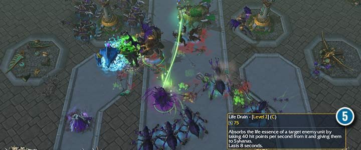 The new hero of the Undead can drain health points from enemy units and thus heal himself. - The Fall Of Silvermoon | Warcraft III Reforged walkthrough - Undead Campaign - Warcraft III Reforged Guide