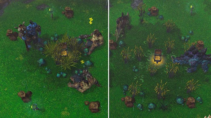 You need to find two ingredients to cleanse the fountain of health. To defeat the guards to the north and south of the fountain, you need a large group of soldiers. - Riders of the Storm | Warcraft III Reforged walkthrough - Prologue - Warcraft III Reforged Guide