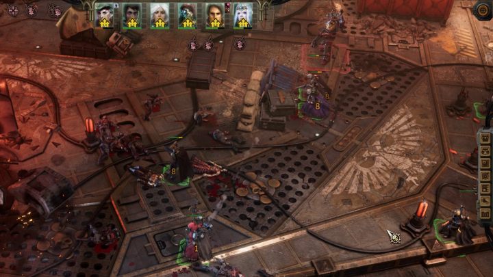 Proper placement of your characters is key for the initial phase of the battle and avoiding this attack - Rogue Trader: How to beat Chaos Marine Aurora? - Bosses - WH40K: Rogue Trader Guide