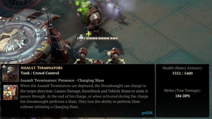 Assault Terminators are one of the few units in the game dealing true damage. - What is True Damage? | FAQ - FAQ - Warhammer 40,000: Dawn of War III Game Guide