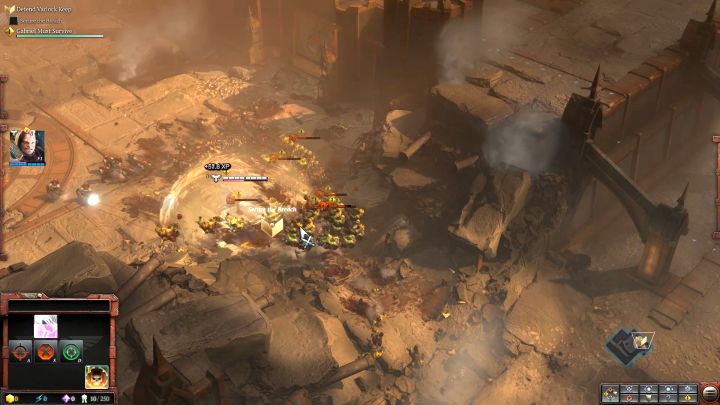 The beginning of the mission and the first usage of a special ability. - Mission 1 - The Defense of Varlock Keep - Campaign Walkthrough - Warhammer 40,000: Dawn of War III Game Guide