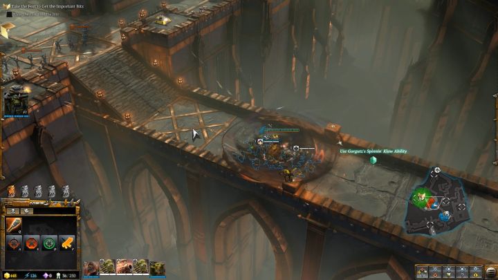 Its time to use Gorgutzs second ability, Spinnin Klaw. - Mission 2 - Destined for Greater Fings - Campaign Walkthrough - Warhammer 40,000: Dawn of War III Game Guide