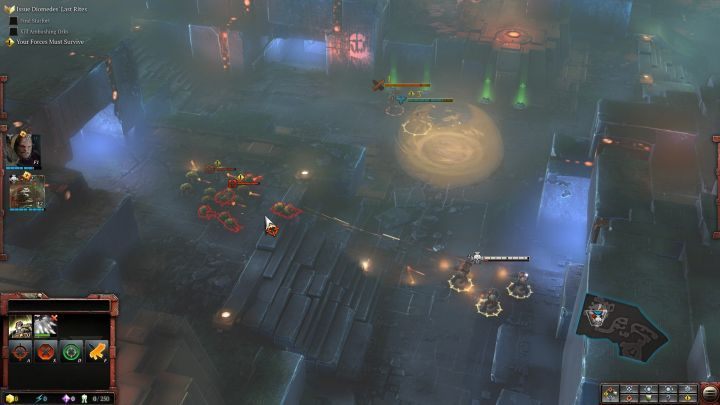 The Ork ambush presents no particular problems. - Mission 8 - None Left Behind - Warhammer Dawn of War 3 Walkthrough - Campaign Walkthrough - Warhammer 40,000: Dawn of War III Game Guide