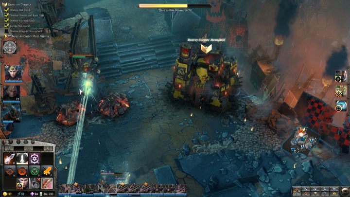 The destruction of the enemy fortress will complete the mission - Mission 9 - The Seer, The Trickster and the Brute - Warhammer Dawn of War 3 Walkthrough - Campaign Walkthrough - Warhammer 40,000: Dawn of War III Game Guide
