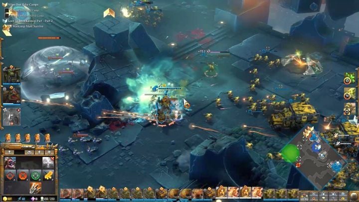 The first enemy camp. - Mission 10 - Cunning and Wiles - Dawn of War 3 Walkthrough - Campaign Walkthrough - Warhammer 40,000: Dawn of War III Game Guide