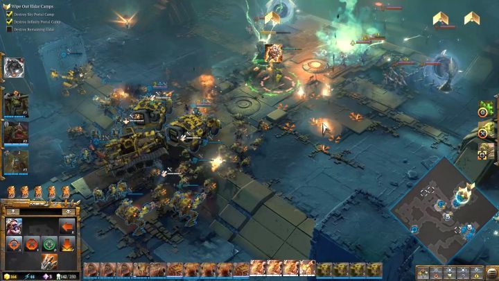 At the end of the mission you will be able to use super abilities of Orks, Roks. - Mission 10 - Cunning and Wiles - Dawn of War 3 Walkthrough - Campaign Walkthrough - Warhammer 40,000: Dawn of War III Game Guide