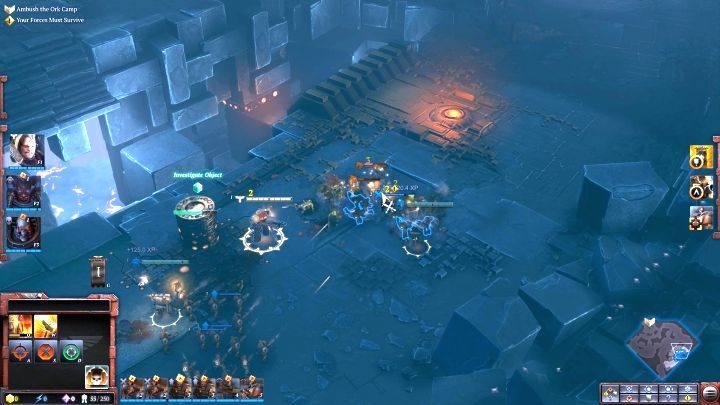 Interacting with stone columns will open the bridge to the other side. - Mission 12 - Chasing Beauty - Dawn of War 3 Walkthrough - Campaign Walkthrough - Warhammer 40,000: Dawn of War III Game Guide