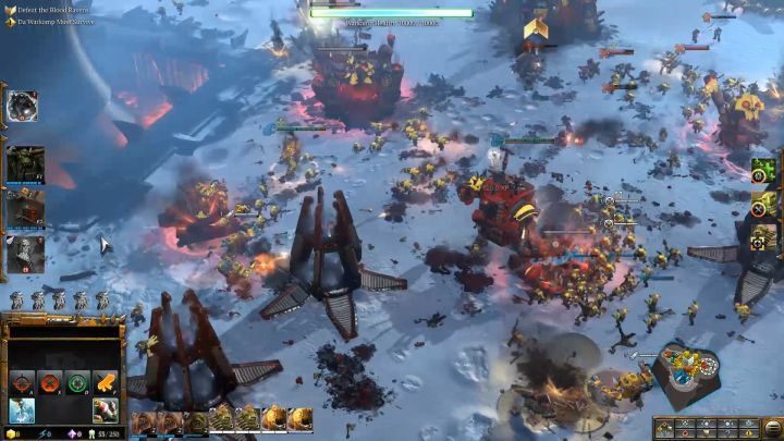 At the beginning of the mission you have to defend the Ork base. - Mission 15 - A Clash of Leviatans - Dawn of War 3 Walkthrough - Campaign Walkthrough - Warhammer 40,000: Dawn of War III Game Guide
