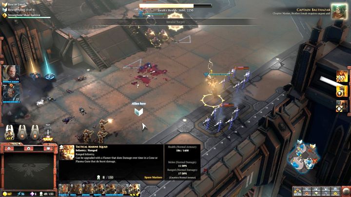One of the four places where Space Marines can be rescued. - Mission 4 In Defense of Loyalty - Warhammer Dawn of War 3 Walkthrough - Campaign Walkthrough - Warhammer 40,000: Dawn of War III Game Guide