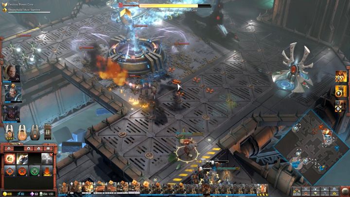 The target of the mission - the Power Core - which you must destroy. - Mission 4 In Defense of Loyalty - Warhammer Dawn of War 3 Walkthrough - Campaign Walkthrough - Warhammer 40,000: Dawn of War III Game Guide