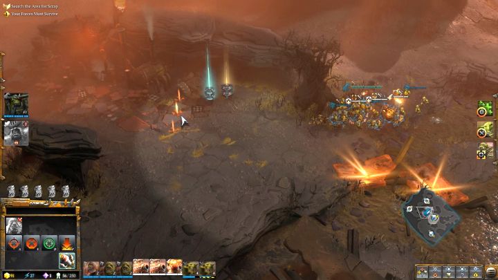 Additional resources are located to the left of the medium pile of Scrap. - Mission 5 The Social Climber - Warhammer Dawn of War 3 Walkthrough - Campaign Walkthrough - Warhammer 40,000: Dawn of War III Game Guide