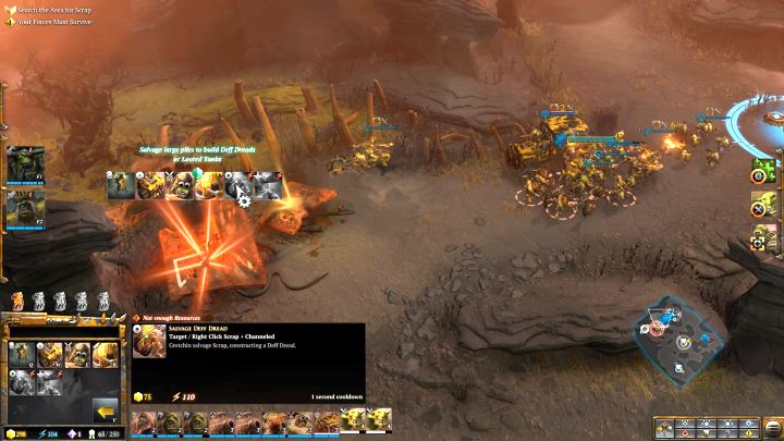 The first large pile of Scrap that you will encounter here. - Mission 5 The Social Climber - Warhammer Dawn of War 3 Walkthrough - Campaign Walkthrough - Warhammer 40,000: Dawn of War III Game Guide