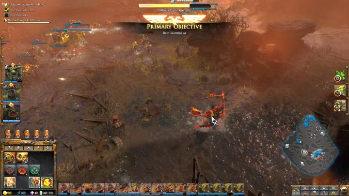 The entrance to Wazmakkas base - Mission 5 The Social Climber - Warhammer Dawn of War 3 Walkthrough - Campaign Walkthrough - Warhammer 40,000: Dawn of War III Game Guide