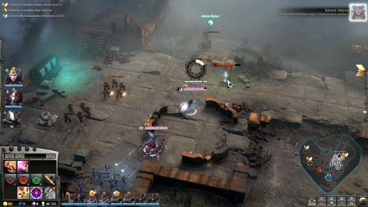 You must destroy this alarm raiser at all costs - if the enemy activates the alarm, he will receive powerful reinforcements. - Mission 6 A Dangerous Proposal - Warhammer Dawn of War 3 Walkthrough - Campaign Walkthrough - Warhammer 40,000: Dawn of War III Game Guide