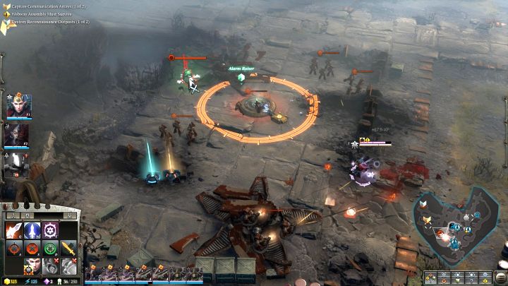 There is another alarm raiser located at the resource point. - Mission 6 A Dangerous Proposal - Warhammer Dawn of War 3 Walkthrough - Campaign Walkthrough - Warhammer 40,000: Dawn of War III Game Guide