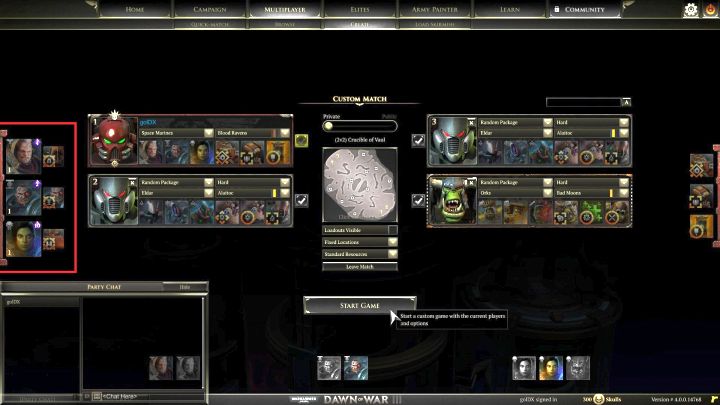 The currently selected elites are visible near the left side of the screen. - Elite points and elite units - Gameplay - Warhammer 40,000: Dawn of War III Game Guide