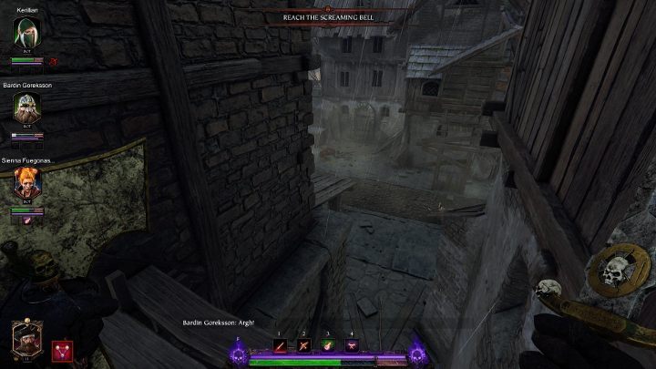 Then, you have to jump on the protruding part of the wall - Tomes in Act II | Warhammer Vermintide 2 - Tomes - Warhammer Vermintide 2 Game Guide