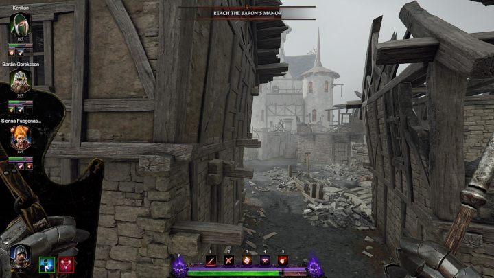 And now you have to jump over the protruding beams of the building to get to the last grimoire - Grimoires in Act III | Warhammer Vermintide 2 - Grimoires - Warhammer Vermintide 2 Game Guide