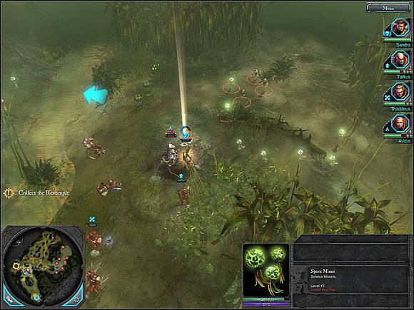 After securing the communications array stand by it and eliminate the enemies incoming from the north (one of the rocks over there holds a Hive Node - send Thaddeus to destroy it - Main storyline - Into the Hive - Main storyline - Warhammer 40,000: Dawn of War II - Game Guide and Walkthrough