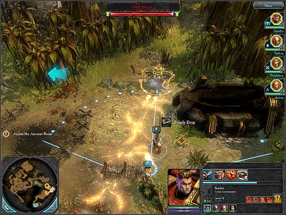 Approach the gate and use the generator standing nearby - Main storyline - Remains of the Dark Age - Main storyline - Warhammer 40,000: Dawn of War II - Game Guide and Walkthrough