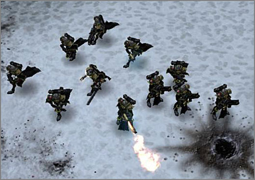 It is good to use squads like this to support heroes in massive attacks and - if necessary - for base defense. - Sisters of Battle - Races/Units - Warhammer 40.000: Dawn of War - Soulstorm - Game Guide and Walkthrough