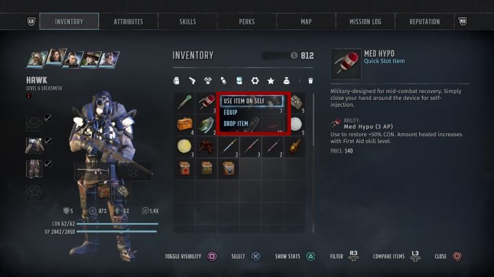 The primary item of this type is a Med Hypo - Wasteland 3: Healing, First Aid - how to heal my heroes? - FAQ - Wasteland 3 Guide, Walkthrough