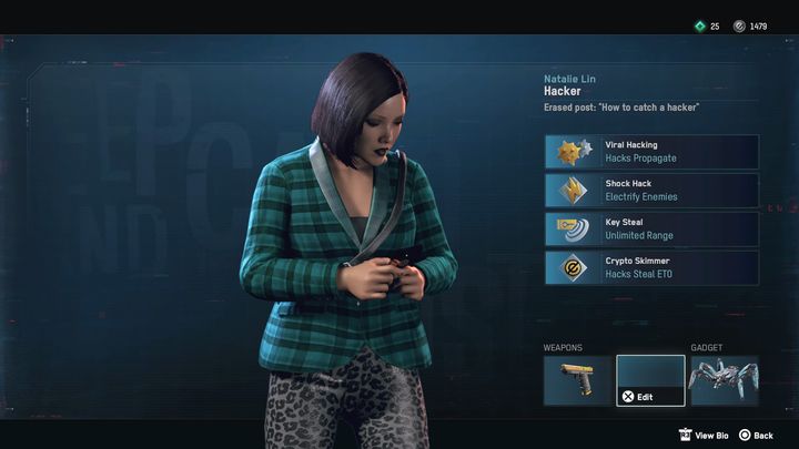To make a modification, go to the team panel and select the character you want to apply to, and select Edit - Watch Dogs Legion: Characters equipment - how to change? - FAQ - Watch Dogs Legion Guide