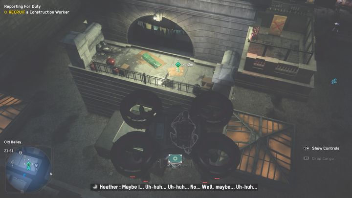 The tech point is located on a balcony on the highest level of the building - Watch Dogs Legion: Tech Points - City of London map, locations - City of London - Watch Dogs Legion Guide