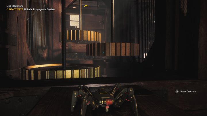 Then you will encounter other mechanisms that rotate on their own axis - Watch Dogs Legion: Like Clockwork - walkthrough - Side missions - Watch Dogs Legion Guide