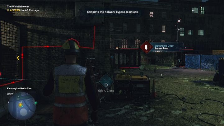 Once there, go to the door that is locked and hold the button responsible for hacking - Watch Dogs Legion: The Whistleblower - walkthrough - SIRS Missions - Watch Dogs Legion Guide