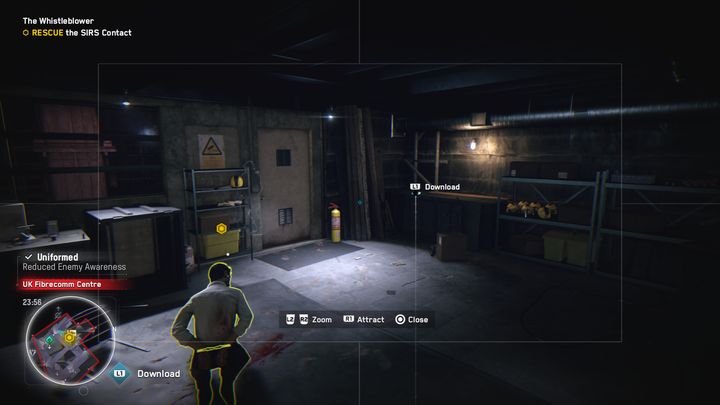 Hack the camera, which is located in the middle of the building - Watch Dogs Legion: The Whistleblower - walkthrough - SIRS Missions - Watch Dogs Legion Guide