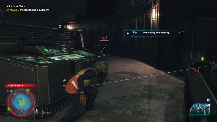 While you are downloading data, the guards and drones will attack you, so it is best to hide behind the shield and try to survive until the download is complete - Watch Dogs Legion: #Justice4Claire - walkthrough - Albion Missions, part 2 - Watch Dogs Legion Guide
