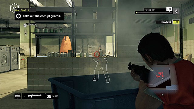 Conduct fire while behind a cover - Mission 9 (Dressed in Peels) | Main missions - Act I - Main missions - Act I - Watch Dogs Game Guide
