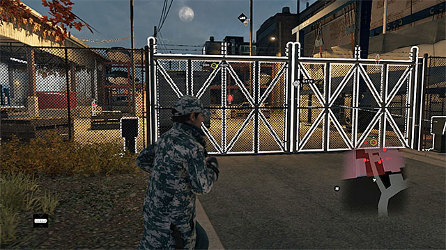 The workshops main entrance - Mission 2 (Breakable Things) | Main missions - Act II - Main missions - Act II - Watch Dogs Game Guide