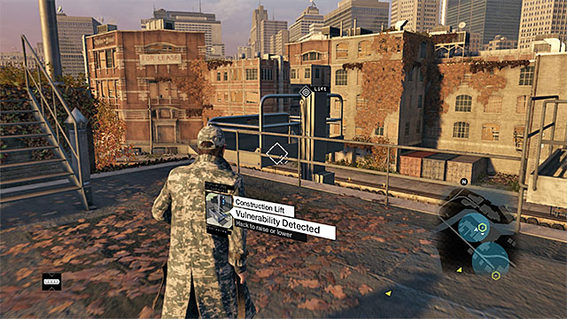 The elevator that you need to take to the area with the second generator - Mission 5 (A Blank Spot There-ish) | Main missions - Act II - Main missions - Act II - Watch Dogs Game Guide