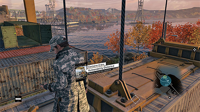 Start the crane only after you climb onto the container - Mission 5 (A Blank Spot There-ish) | Main missions - Act II - Main missions - Act II - Watch Dogs Game Guide