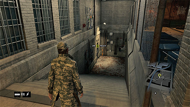 The stairs to the club - Mission 11 (Stare Into the Abyss) | Main missions - Act II - Main missions - Act II - Watch Dogs Game Guide