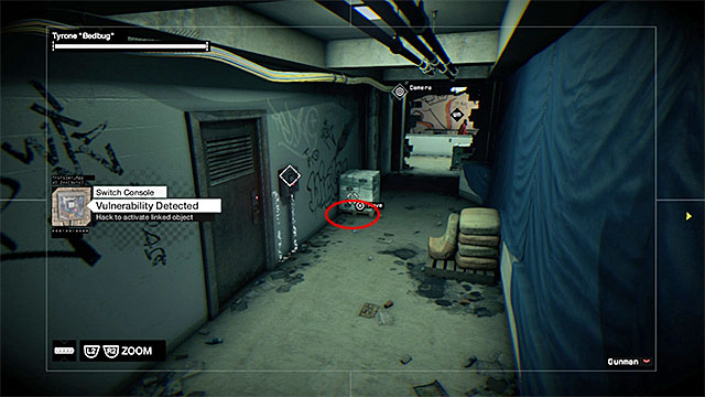 The suggested spot that you instruct Bedbug into - Mission 14 (Planting a Bug) | Main missions - Act II - Main missions - Act II - Watch Dogs Game Guide