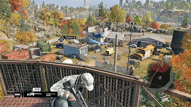 The water tower provides you with an excellent view of the area - Mission 1 (Hope Is a Sad Thing) | Main missions - Act III - Main missions - Act III - Watch Dogs Game Guide