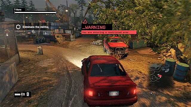 The entrance to the scrap yard - Mission 5 (For the Portfolio) | Main missions - Act III - Main missions - Act III - Watch Dogs Game Guide