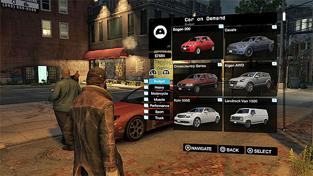 The last, third, variant is to use Aidens phone, i - Obtaining the means of transport | Activities and hints - Activities and hints - Watch Dogs Game Guide